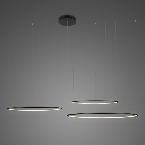 Lampa wisząca Ledowe Okręgi No.3 Φ100 cm in 4k czarna Altavola Design ALTAVOLA DESIGN