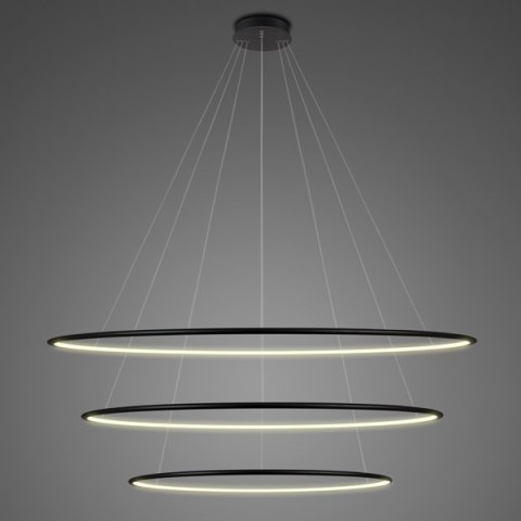 Lampa wisząca Ledowe Okręgi No.3 Φ120 cm in 4k czarna ściemnialna Altavola Design ALTAVOLA DESIGN