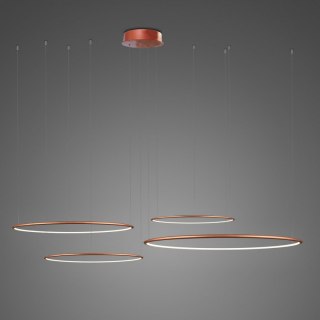 Lampa wisząca Ledowe Okręgi No.4 100 cm in 3k miedziana ściemnialna