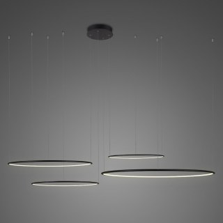 Lampa wisząca Ledowe Okręgi No.4 Φ150 cm in 3k czarna ściemnialna Altavola Design ALTAVOLA DESIGN