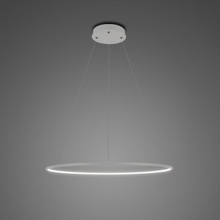 Lampa wisząca Ledowe okręgi No.1 40 cm in 4k srebrna