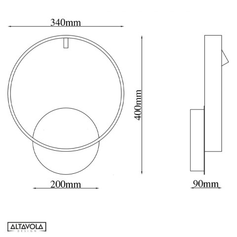 Kinkiet ledowy Spectra No.1 Altavola Design ALTAVOLA DESIGN