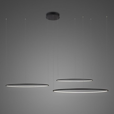 Lampa wisząca Ledowe Okręgi No.3 Φ120 cm in 4k czarna Altavola Design ALTAVOLA DESIGN