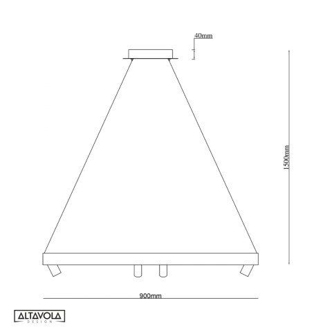 Ledowa lampa wisząca Spectra No.2 Altavola Design ALTAVOLA DESIGN