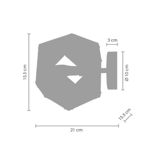 Lampa ścienna NEW GEOMETRY-1 czarno złota 15,5 cm Step into Design