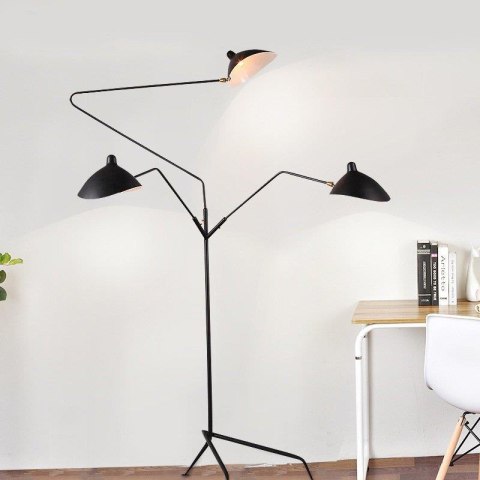 Lampa stojąca CRANE-3F czarna 210 cm Step into Design