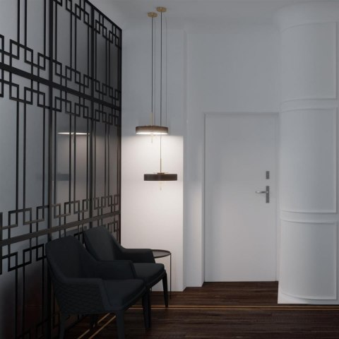 Lampa wisząca ARTDECO czarno - złota 35 cm Step into Design