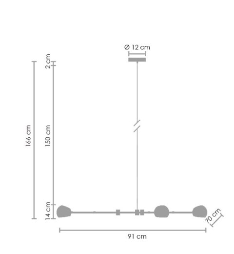 Lampa wisząca ASTRONOMY-3 biała 175 cm Step into Design