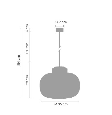 Lampa wisząca BOOM LED biało miedziana 35 cm Step into Design