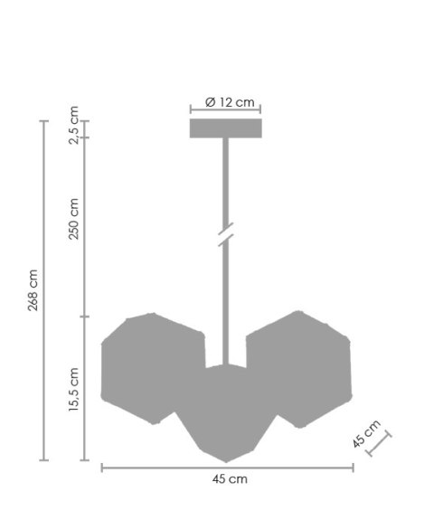 Lampa wisząca NEW GEOMETRY-3 czarno złota 45 cm Step into Design