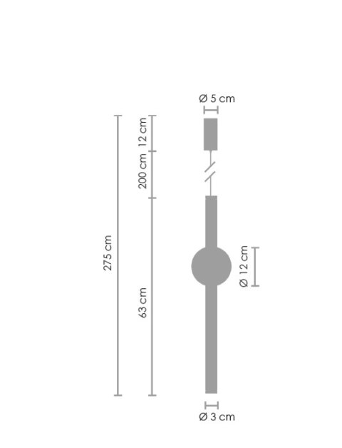 Lampa wisząca O-LINE LED 63 cm mosiądz Step into Design