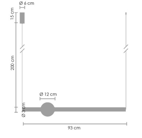 Lampa wisząca O-LINE LED 93 cm mosiądz Step into Design