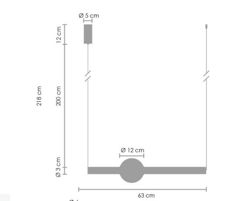 Lampa wisząca O-LINE LED 93 cm mosiądz Step into Design