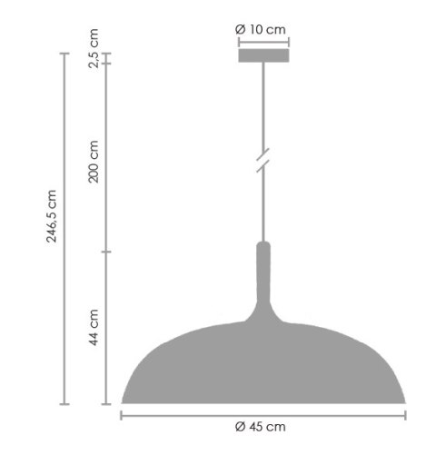 Lampa wisząca SAUCER biała 45 cm Step into Design