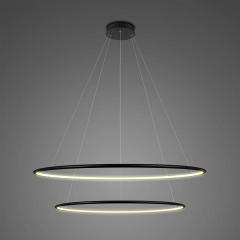 Altavola Design: Lampa Ledowe Okręgi No. 2 czarna Φ80 cm in 4k ściemnialna ALTAVOLA DESIGN