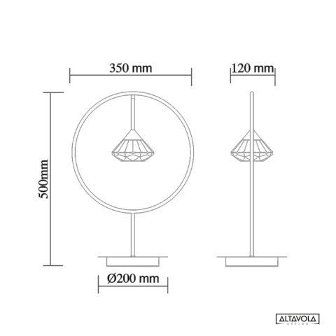 Lampa stołowa TIFFANY No. 1 T Altavola Design