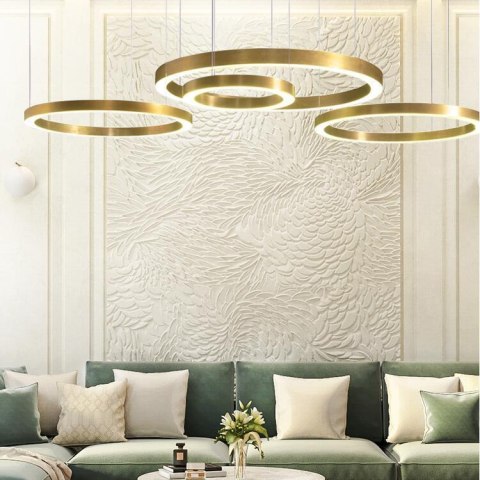 Lampa wisząca CIRCLE 80 LED mosiądz 80 cm Step into Design