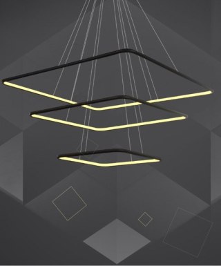 Lampa wisząca Ledowe Kwadraty No.3 in 4k black Altavola Design ALTAVOLA DESIGN