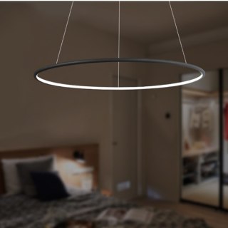 Lampa wisząca Ledowe Okręgi No.1 Φ80 cm in 3k 43W czarna Altavola Design ALTAVOLA DESIGN