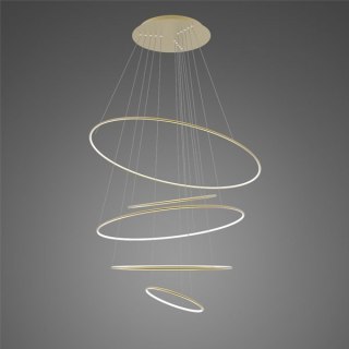 Lampa wisząca Ledowe Okręgi No.5 150cm 3k złota ściemnialna