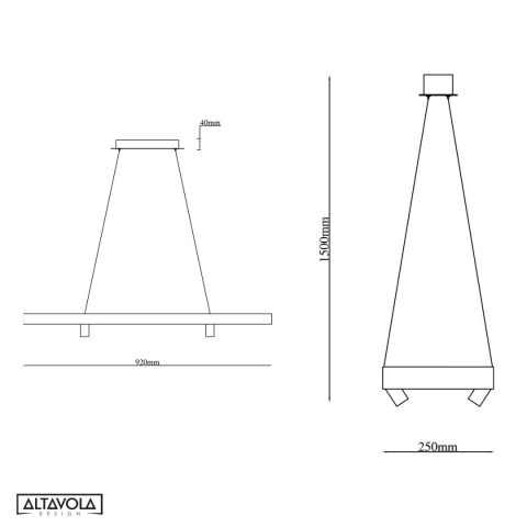 Ledowa lampa wisząca Spectra No.4 Altavola Design ALTAVOLA DESIGN