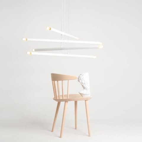 Minimalistyczna lampa sufitowa TUBO 8 WHITE