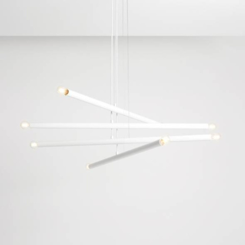 Minimalistyczna lampa sufitowa TUBO 8 WHITE