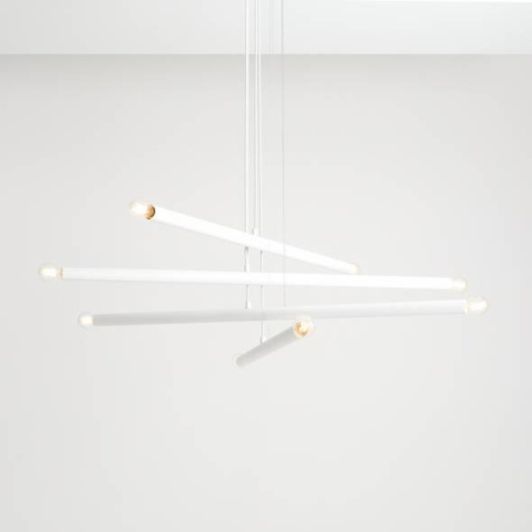 Minimalistyczna lampa sufitowa TUBO 8 WHITE