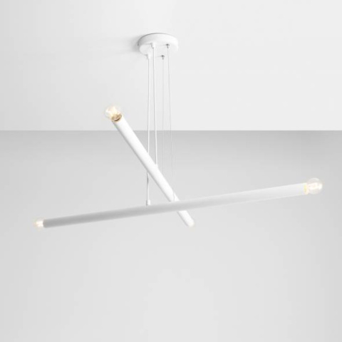 Minimalistyczna lampa wisząca TUBO 4 WHITE