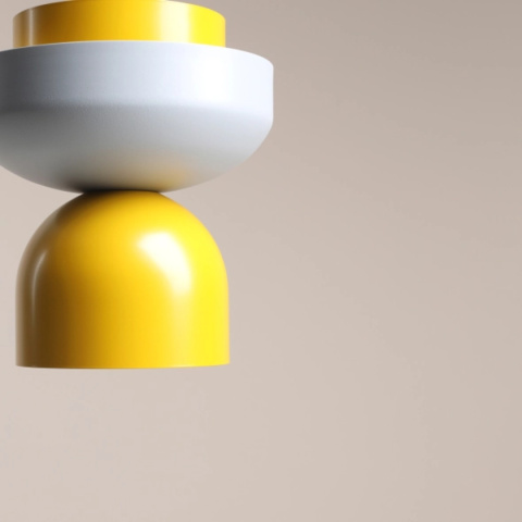 Modułowa lampa wisząca ULIA Grey/Mustard/Mustard (dark)