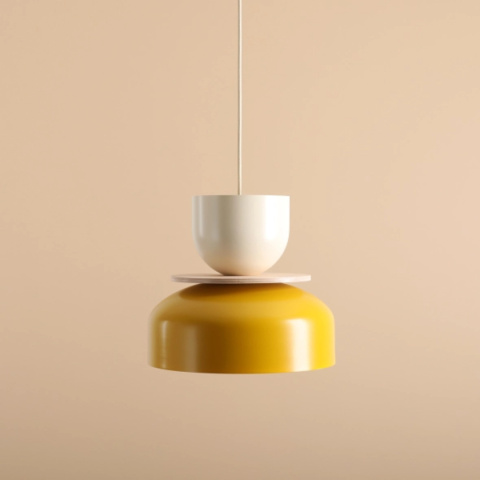 Modułowa lampa wisząca UTO Mustard/Cream