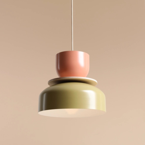 Modułowa lampa wisząca UTO Pistachio/Coral (light)