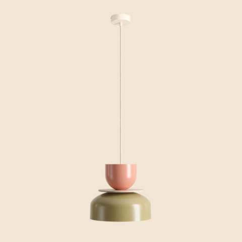 Modułowa lampa wisząca UTO Pistachio/Coral (light)