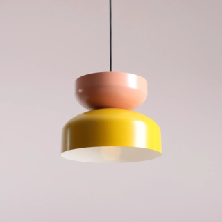 Modułowa, lampa wisząca o ciekawych barwach TULA Mustard/Coral (dark)