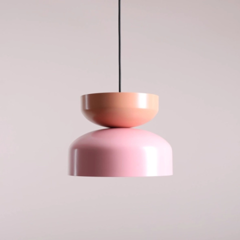 Modułowa lampa wisząca w pastelowych kolorach TULA Pink/Coral (dark)