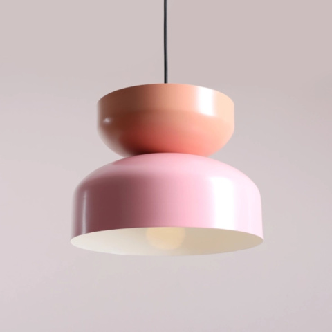 Modułowa lampa wisząca w pastelowych kolorach TULA Pink/Coral (dark)