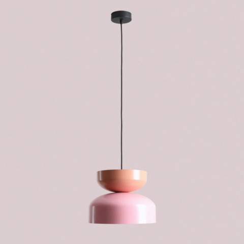 Modułowa lampa wisząca w pastelowych kolorach TULA Pink/Coral (dark)