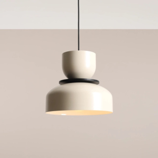 Modułowa lampa wisząca z czarnymi elementami UTO Cream/Cream (Dark)