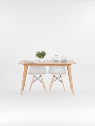 Stół rozkładany z litego drewna dębowego i forniru dębowego
