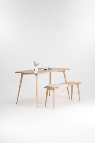 Zestaw stół z ławką z litego drewna dębowego