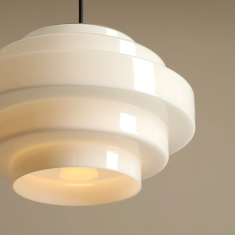 Lampa sufitowa w stylu retro FILO CEILING MILKY L (⌀28)