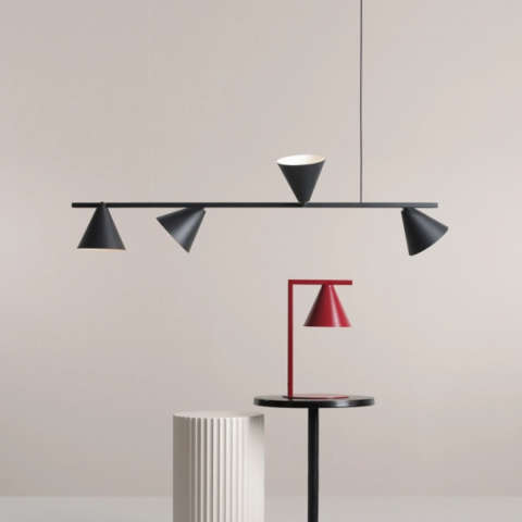 Nowoczesna, geometryczna lampa wisząca FORM 4 BLACK