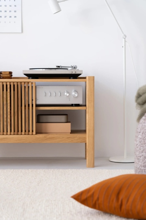 JAMM LOW 111 Szafka pod Gramofon i Płyty Winylowe Drewno Dębowe