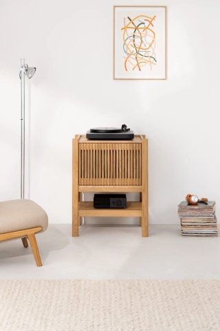 JAMM Q Szafka pod Gramofon i Płyty Winylowe Drewno Dębowe