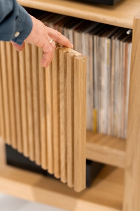 JAMM Q Szafka pod Gramofon i Płyty Winylowe Drewno Dębowe