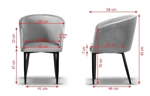 Krzesło CARINE z drewna bukowego tapicerowane