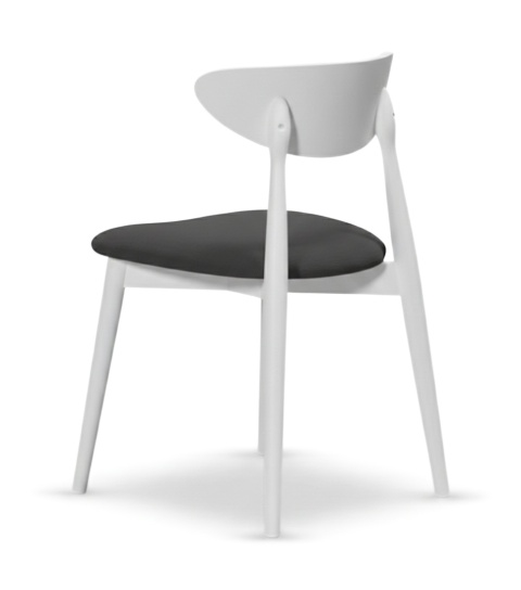 Krzesło VESTA z drewna bukowego tapicerowane kaszmir/biały