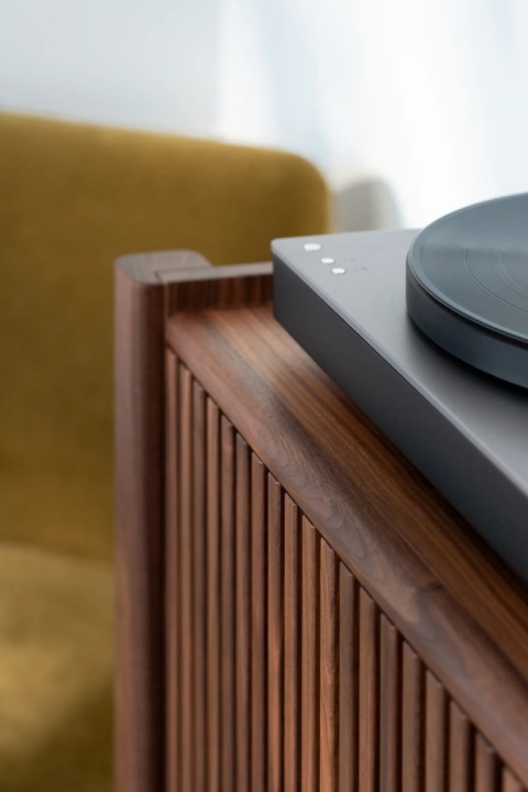 JAMM Q Szafka pod Gramofon i Płyty Winylowe Drewno Orzechowe