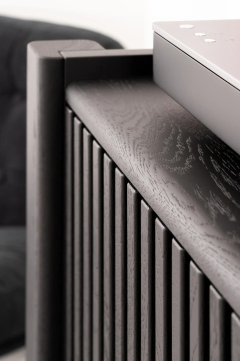 JAMM Q Szafka pod Gramofon i Płyty Winylowe Czarne Drewno Dębowe