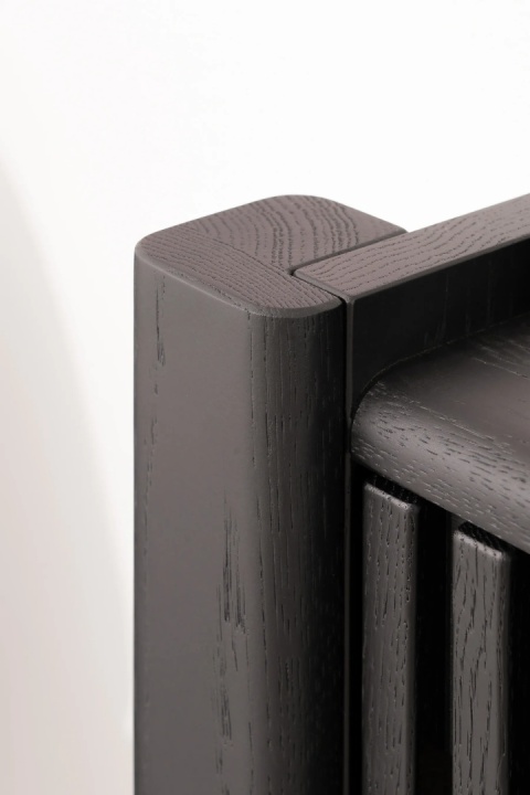 JAMM Q Szafka pod Gramofon i Płyty Winylowe Czarne Drewno Dębowe